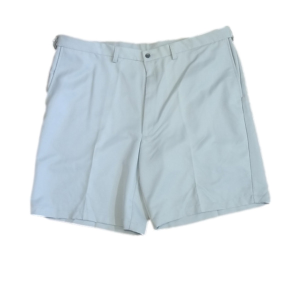 𝅺haggar Cool 18 Performance Shorts Flat Front Tan Size 44 - Picture 1 of 10